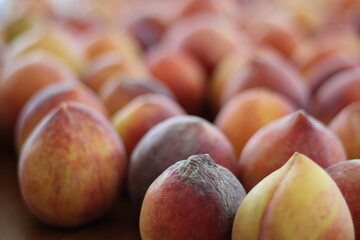 peaches up close