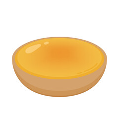 Egg tart cartoon vector. Egg tart on white background.