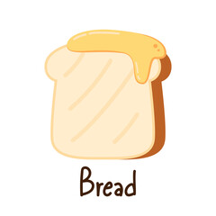 bread symbol. free space for text. bread logo design. Honey on bread.