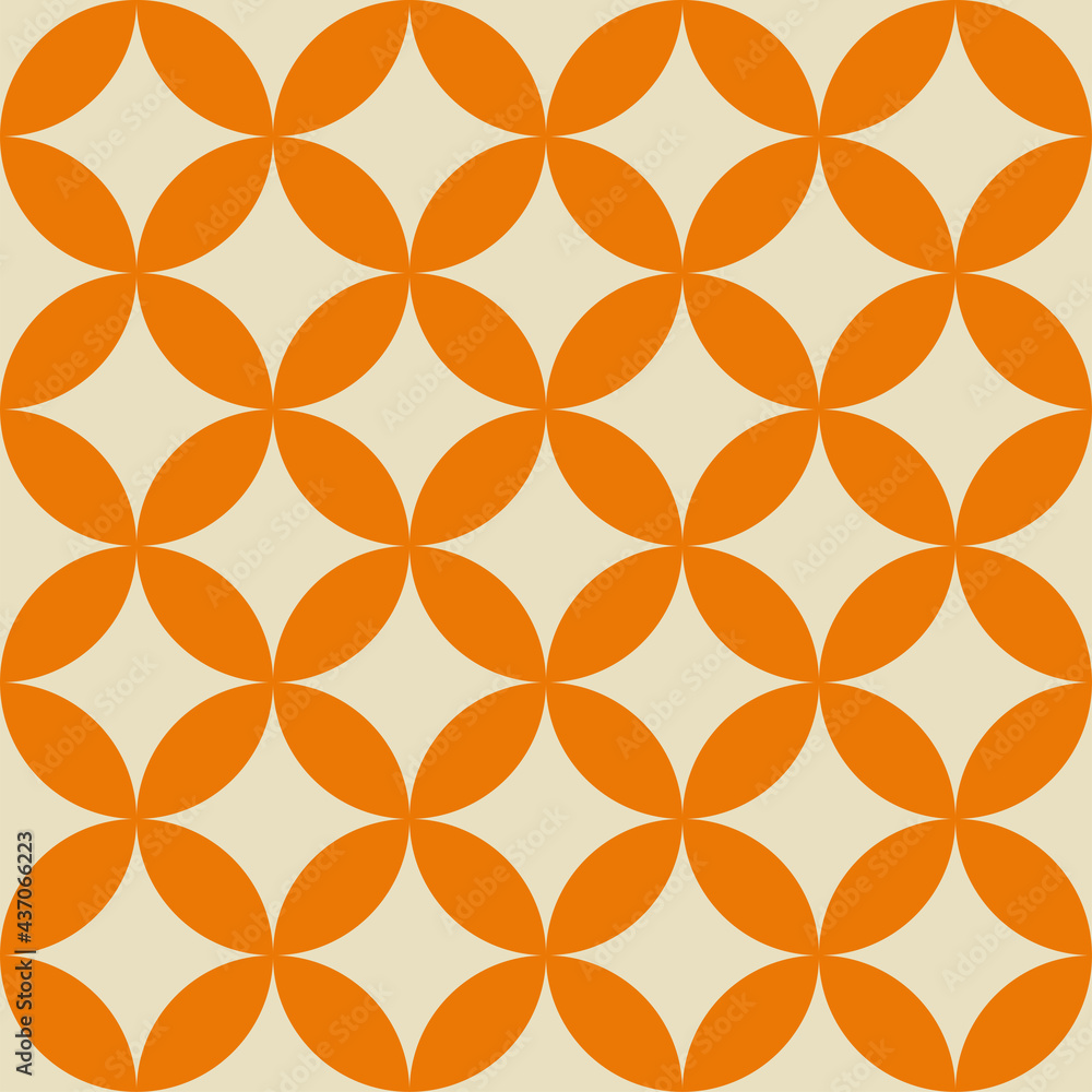 Poster vector seamless colorful pattern in retro style. 70s colorful background