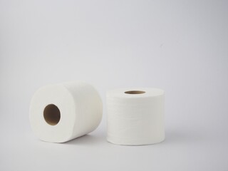 toilet paper isolated on white