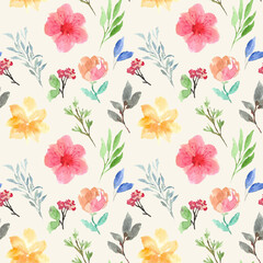 floral watercolor seamless pattern