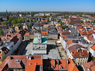 Gliwice from drone - city in Poland - obrazy, fototapety, plakaty