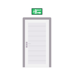 Exit door vector. free space for text. wallpaper. background. fire door vector.
