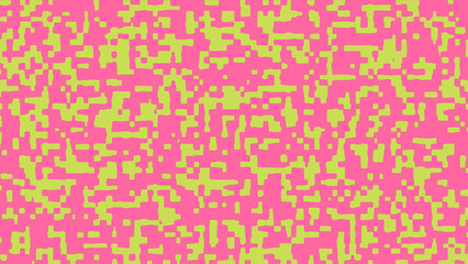 Abstract pixels background in green and pink colors, vector illustration.