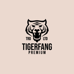 premium tiger head vector logo design