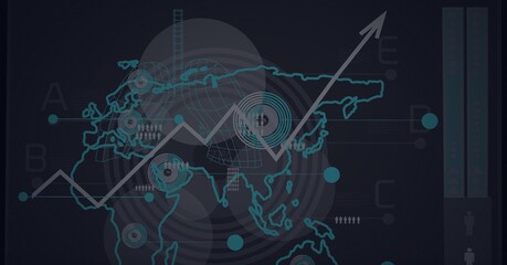 Composition of scope scanning and data processing over world map