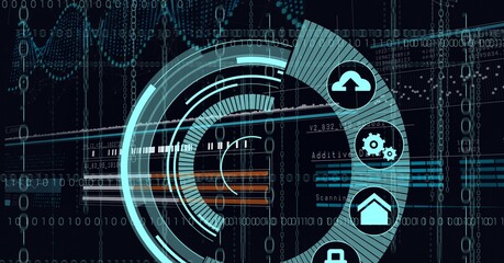 Composition of dna strand and scope scanning, binary coding and data processing