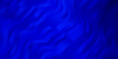 Obraz premium Dark BLUE vector pattern with curves.
