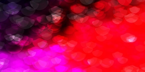 Dark Pink, Red vector background with spots.
