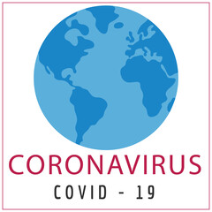 coronavirus globe with map