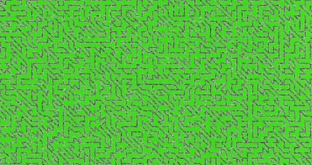 Green pattern maze background wallpaper 3d illustration