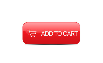 Add to cart button Shopping cart icon Flat design