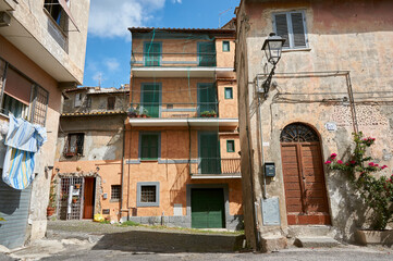 outdoor view of the old houses in italy town
