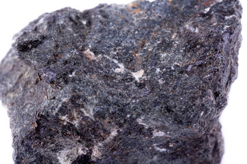 macro mineral stone apophyllite on a white background