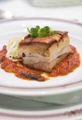 Pork with tomato sauce 