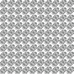 Creative composition with the image of gray geometric shapes on a white background. Seamless background, abstraction. Material for printing on paper or fabric.
