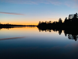 sunset in boundary waters