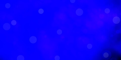 Dark BLUE vector texture with circles.