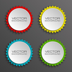 Set Special Round Offer Sticker and Tag Vintage and text - Vector banner