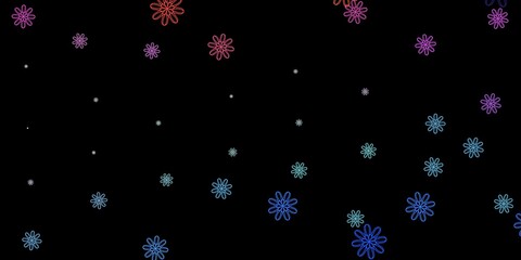 Dark Multicolor vector pattern with abstract shapes.