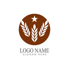 Agriculture wheat vector icon design