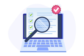 Standard for quality control, international certification concept. Vector illustration