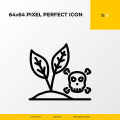 poisonous plant icon. Camping and adventure icon. 64x64 pixel perfect icon