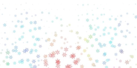 Light multicolor vector abstract backdrop with leaves.