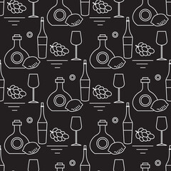 Vector pattern Alcohol drink Bottle Bar Shop Store