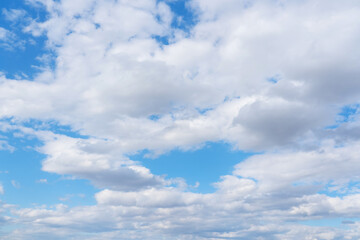 Naklejka na ściany i meble Blue sky with cumulus clouds horizontal photo