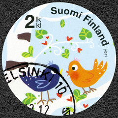 FINLAND - 2011: shows Greeting Stamp, The Happiness Tree, 2011