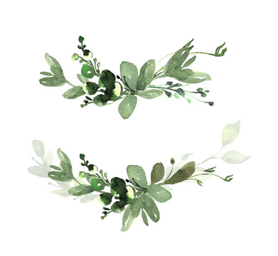 recommend clip art: Watercolor floral illustration set - green eucalyptus leaf branches collection, for wedding invitation, greetings cards, wallpapers, background. Eucalyptus, green leaves. High quality illustration