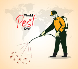 World Pest Day, Holiday concept. June 6. Template for background, banner, card, poster.