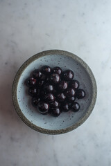 fruits on dish top view