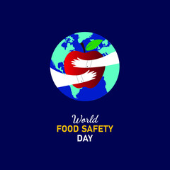 World Food Safety Day Concept. June 7. Template for background, banner, card, poster. Vector illustration.
