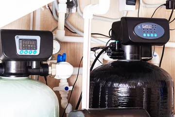 Home water filter softener system. Water purification.  © Antibydni