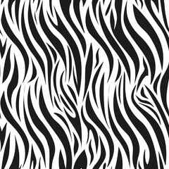 Obraz na płótnie Canvas Seamless pattern of zebra stripes.Vector illustration