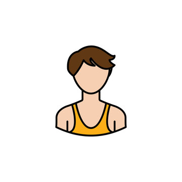recommend clip art: avatar wrestler outline colored icon. Signs and symbols can be used for web logo mobile app UI UX