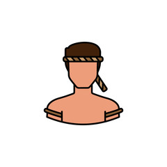 avatar quay Thai outline colored icon. Signs and symbols can be used for web logo mobile app UI UX