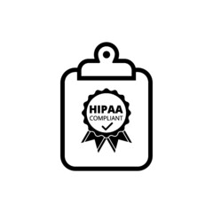 HIPAA Compliant icon isolated on white background