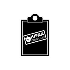 HIPAA Compliant icon isolated on white background