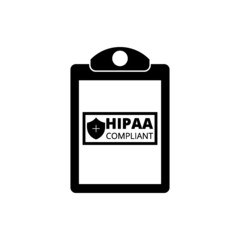 HIPAA Compliant icon isolated on white background