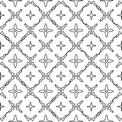 Fototapeta premium Vector monochrome pattern, Abstract texture for fabric print, card, table cloth, furniture, banner, cover, invitation, decoration, wrapping.