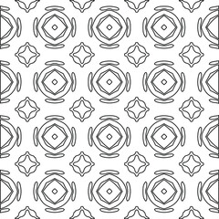 Vector monochrome seamless pattern, Abstract endless texture for fabric print, card, table cloth, furniture, banner, cover, invitation, decoration, wrapping.