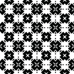 Vector monochrome seamless pattern, Abstract endless texture for fabric print, card, table cloth, furniture, banner, cover, invitation, decoration, wrapping.