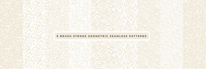 Brushstroke shabby seamless textures set