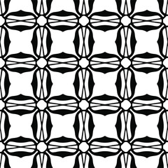 Vector monochrome seamless pattern, Abstract endless texture for fabric print, card, table cloth, furniture, banner, cover, invitation, decoration, wrapping.