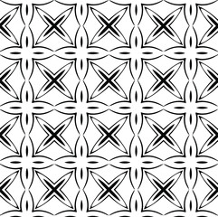 Vector monochrome seamless pattern, Abstract endless texture for fabric print, card, table cloth, furniture, banner, cover, invitation, decoration, wrapping.