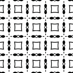 Vector monochrome seamless pattern, Abstract endless texture for fabric print, card, table cloth, furniture, banner, cover, invitation, decoration, wrapping.